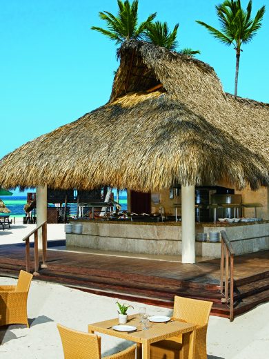 Beach side restaurant at Dreams Royal Beach Punta Cana