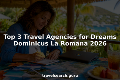 Woman planning Dreams Dominicus La Romana vacation at dining table