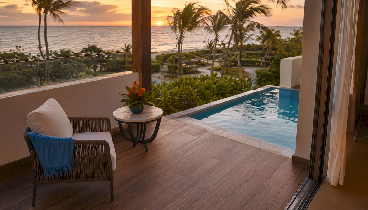 Secrets Cap Cana Resort: The Romantic Escape Guide 1 Swim-out suite terrace with private pool at Secrets Cap Cana