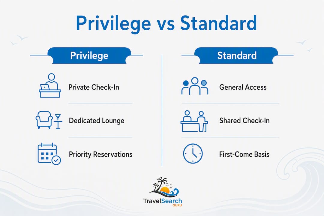 Ocean El Faro Punta Cana: Family & Couples Resort Guide 1 Infographic comparing Privilege and Standard room benefits